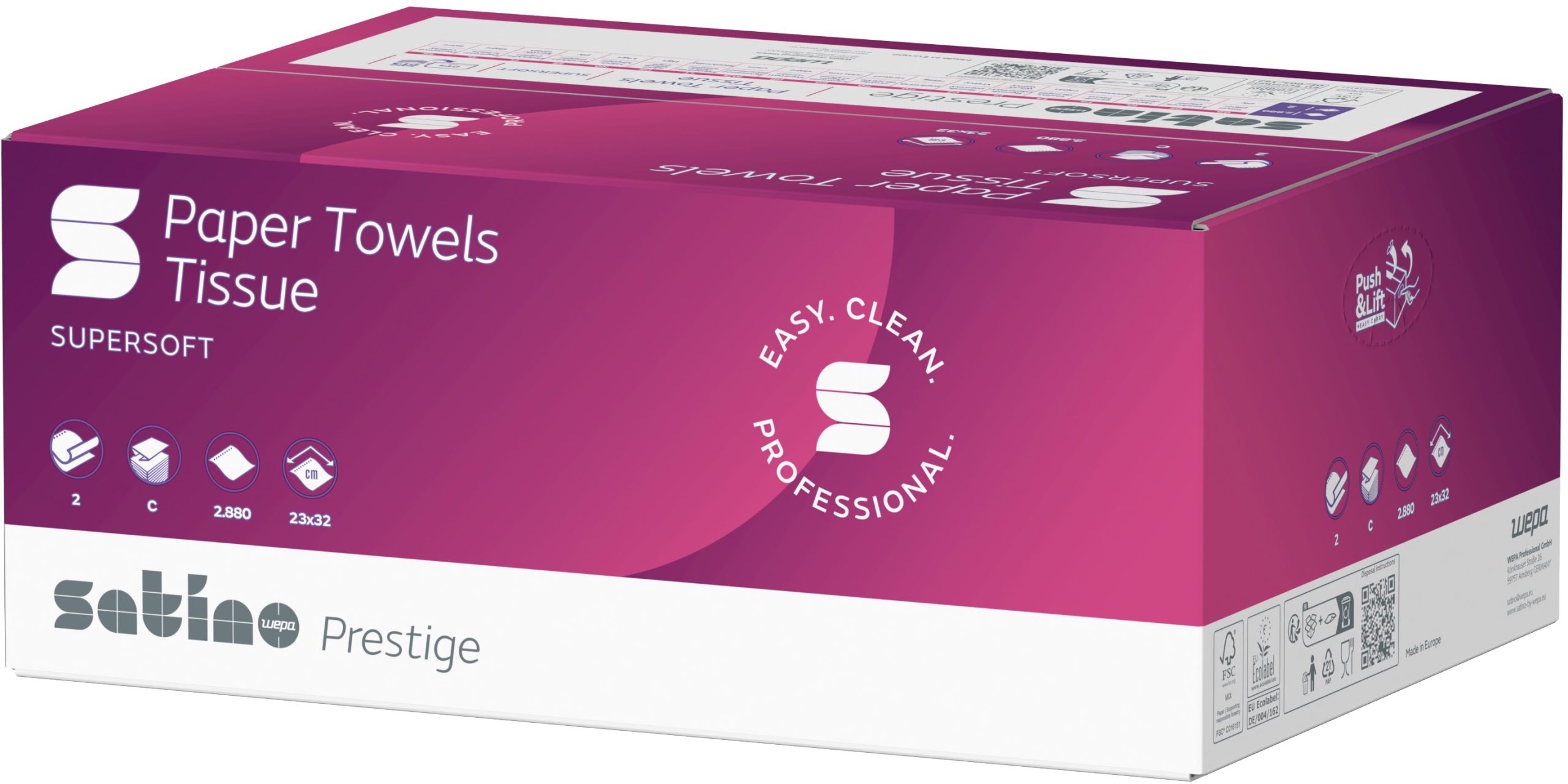 SATINO-600937-4000735343119 SATINO C-Falz-Handtücher 600937 Prestige, 2880 Stk. – Hochwertig & günstig bei ShopDeca