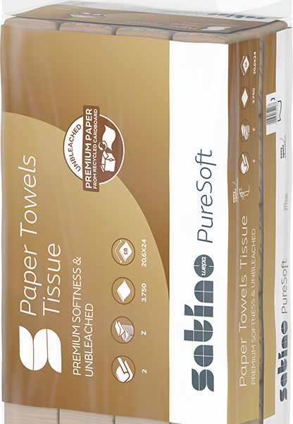 SATINO Z-Falz-Handtücher PureSoft 628529 PureSoft 3750 Stück