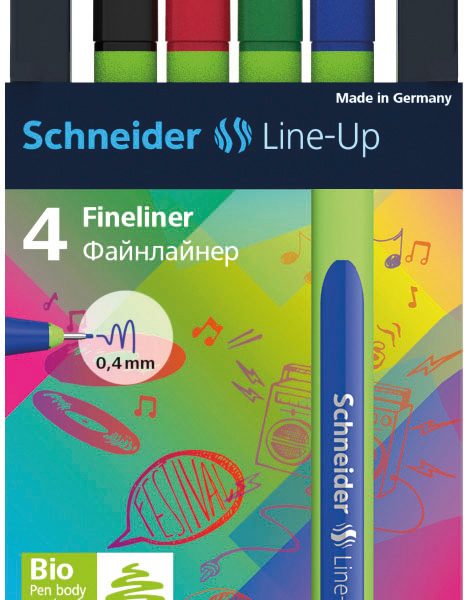 SCHNEIDER Fineliner Line-Up 0.4mm 191094 Etui à 4 Stk.