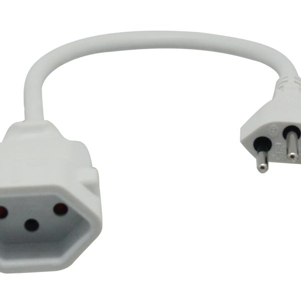 SCHOENENBERGER Verlängerungskabel 0.2m 02.900.02WS weiss