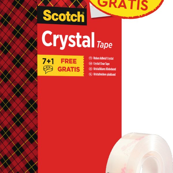 SCOTCH Crystal Clear 600 19mmx33m 6-1933R8 transparent 8 Stück