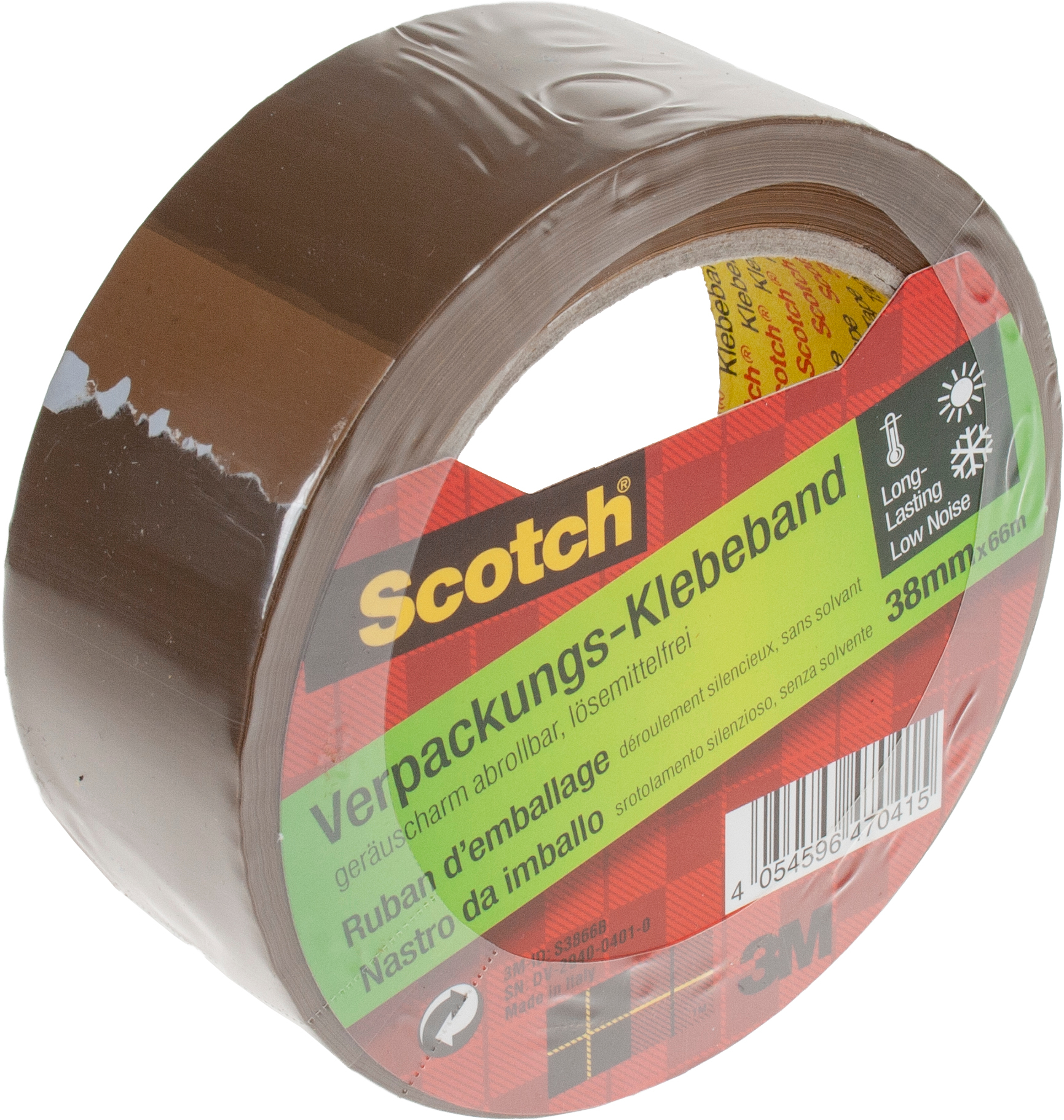 SCOTCH-S3866B-4054596470415 SCOTCH Verpackungs-Klebeband S3866B braun 38mm x 66m – Bild 1