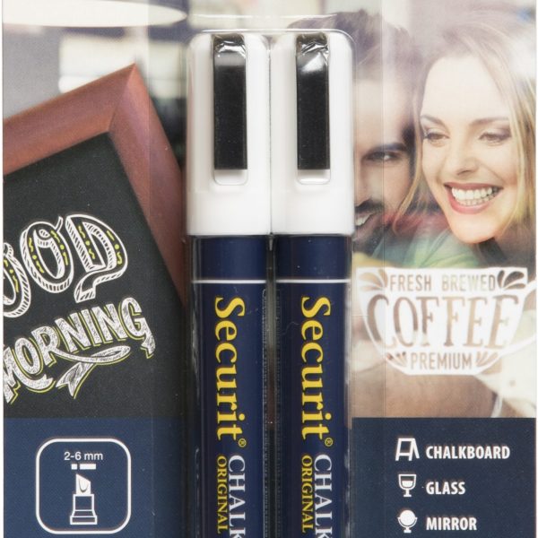 SECURIT Kreidestift 2-6mm BL-SMA510-WT weiss, 2 Stück