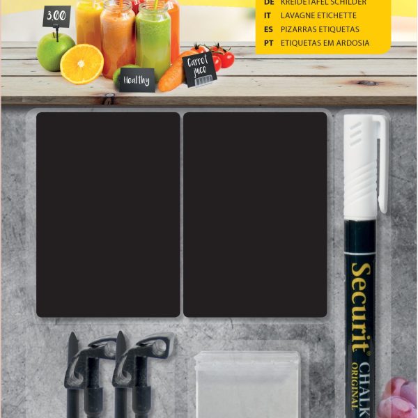 SECURIT Kreidetafel TAG TAG-A8-WT schwarz 7.4x5.2x0.1cm