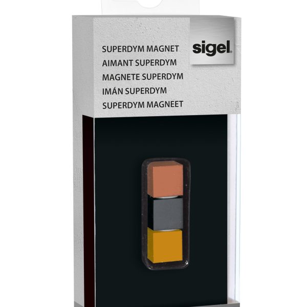 SIGEL SuperDym-Magnete Strong 11mm BA724 titangrau,kupfer,gold 3 Stück