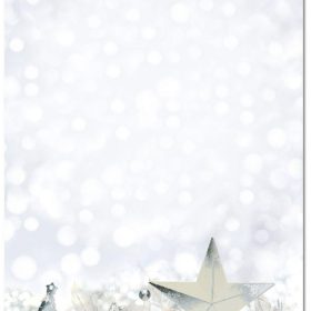 SIGEL Design Paper DP013/W White Stars 90g,25 Stück