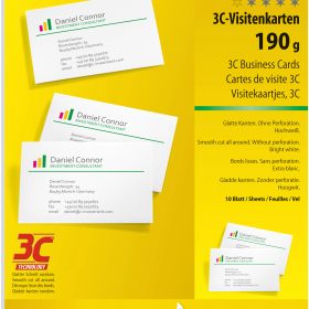 SIGEL Visitenkarten 85x55mm LP790 weiss, 190g 100 Stück