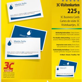 SIGEL Visitenkarten 85x55mm LP850 weiss, 225g doppels. 100 Stück