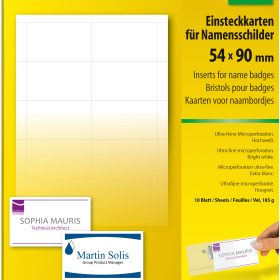 SIGEL Namensschild LP898 54x90mm 100 Stück