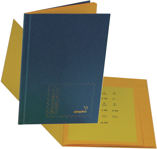 SIMPLEX-18470-7611468184701 SIMPLEX Briefmarkenbuch 17,5×24cm 18470 gelb – Hochwertig & günstig bei ShopDeca