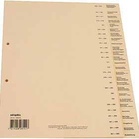 SIMPLEX Bauabrechnungsregister A4 28141 braun DE 26-teilig