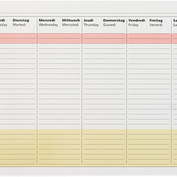 SIMPLEX Wochenplaner immerwährend 40350.26 1W/1S 50 Blatt ML 42x21cm