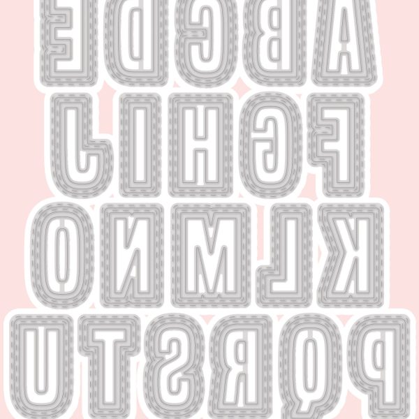 SIZZIX Stanzschablone 15.7x22x0.1cm CD157 Alphabet 52 Stück