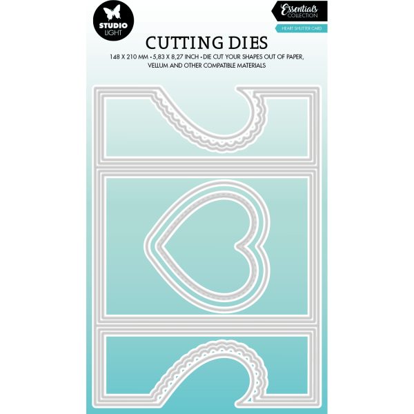 SIZZIX Stanzschablone 14.8x21x0.1cm CD490 Herz 9 Stück
