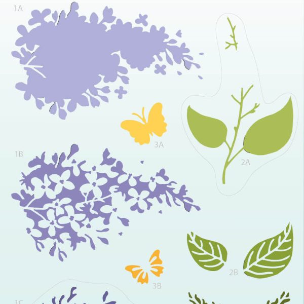 SIZZIX Maske 15x21x0.1cm MASK172 Kirschblüte