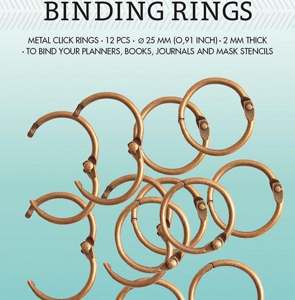 SIZZIX Bindung Klickri. 2.3x2.3x0.3cm RING02 gold 12 Stück