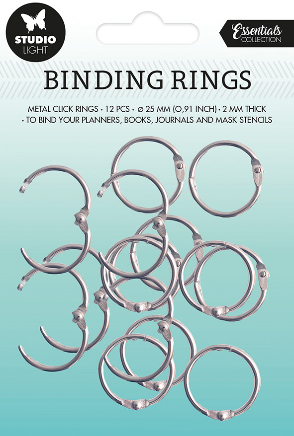 SIZZIX-RING03-8713943134283 SIZZIX Bindung Klickri. 2.3x2.3x0.3cm RING03 silber 12 Stück – Hochwertig & günstig bei ShopDeca
