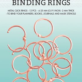 SIZZIX Bindung Klickri. 2.3x2.3x0.3cm RING04 rosegold 12 Stück