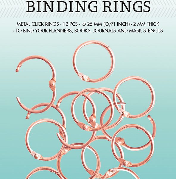 SIZZIX Bindung Klickri. 2.3x2.3x0.3cm RING04 rosegold 12 Stück