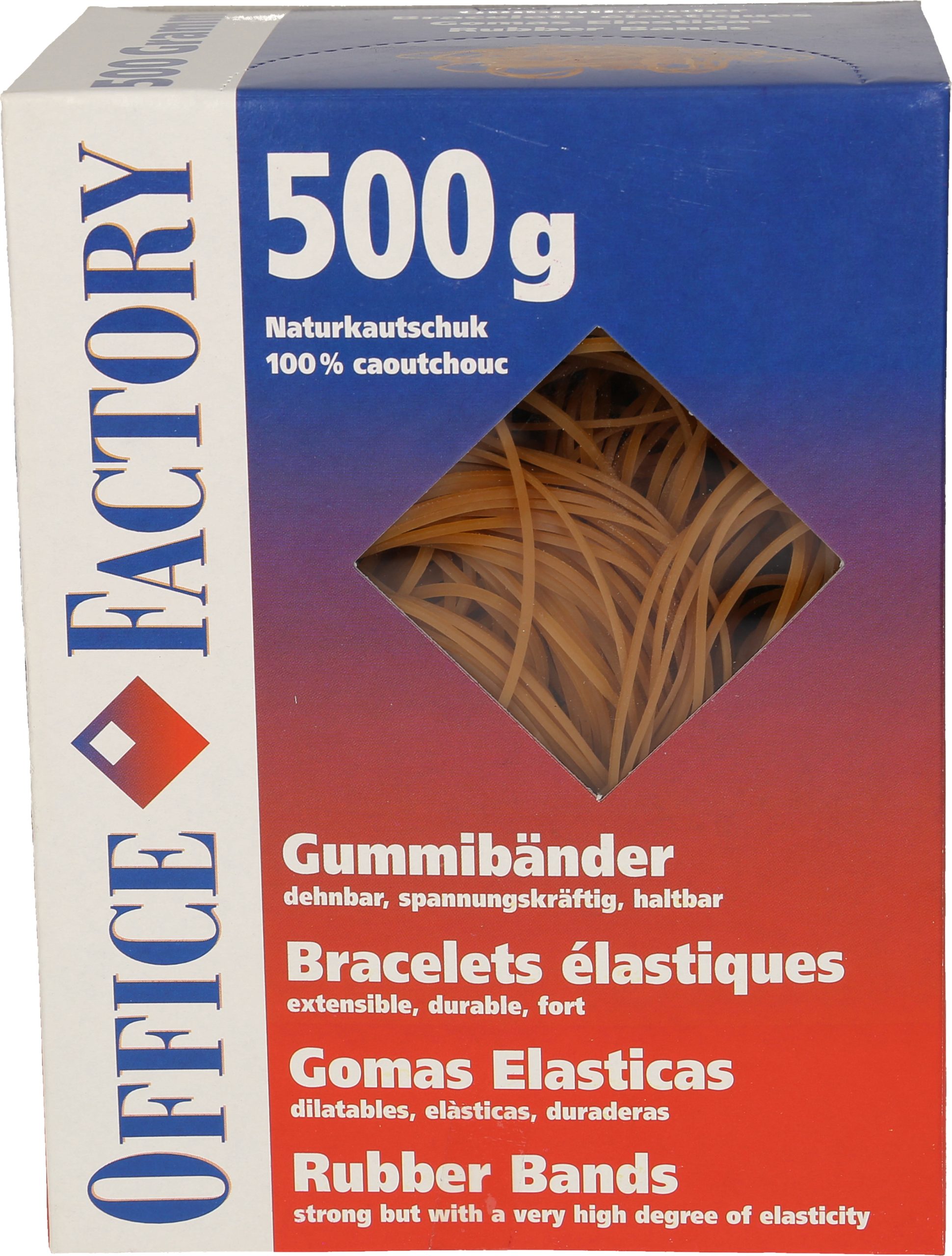 SMART-OFFICE-605522-7640105740260 SMART OFFICE Gummibänder Nr. 10 500g 605522 1.3mm/70mm – Bild 1