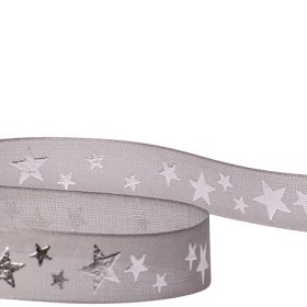 SPYK Band Cubino Étoiles 1031.1654 16mmx3m Grau-Silber