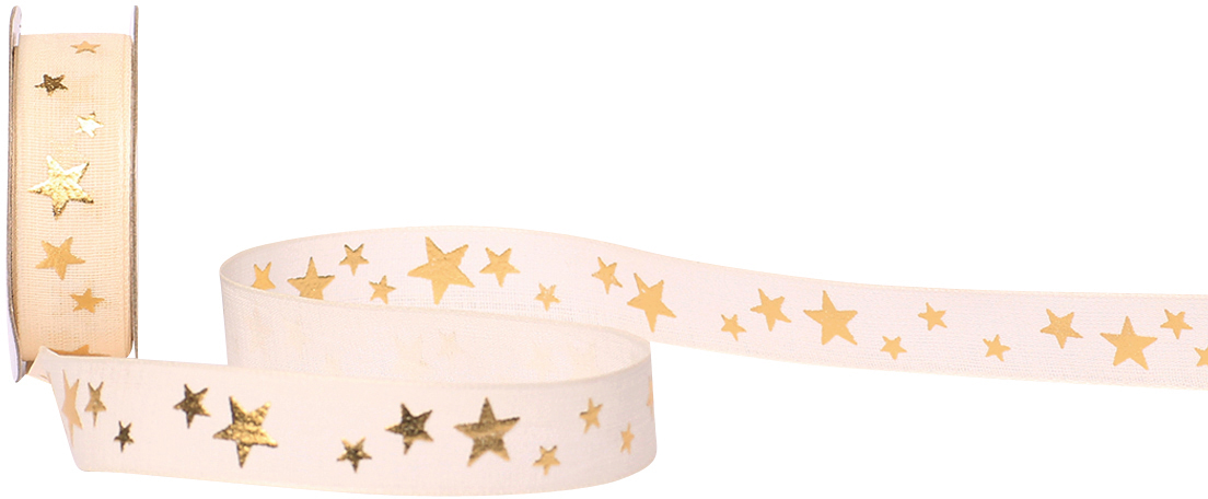 SPYK-1031.1654-7611475268395 SPYK Band Cubino Étoiles 1031.1654 16mmx3m Gold – Bild 1