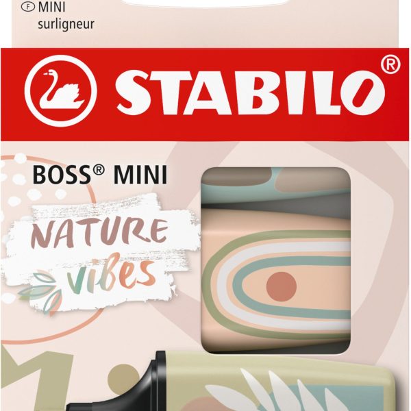 STABILO Boss mini Leuchtmarker 2-5mm 07/03-72 Naturevibes, Etui 3 Stück