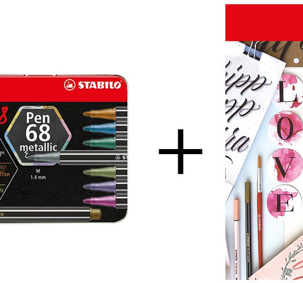 STABILO Fasermaler Pen 68 metallic 106883108 Creative Bundle