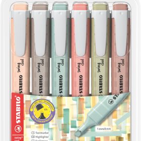 STABILO Swing Cool Leuchtmarker 1-4mm 275/6-09 Nature, Etui 6 Stück