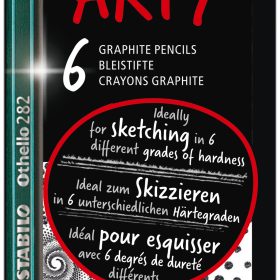 STABILO Bleistifte Othello Arty Mix 282/6-21-3-2 2B, B, HB, F, H, 2H 6 Stück