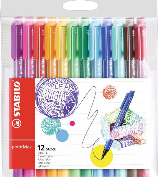 STABILO Fineliner PointMax 0.8mm 488/1201 12 Farben