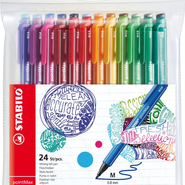 STABILO Fineliner PointMax 0.8mm 488/2401 24 Farben
