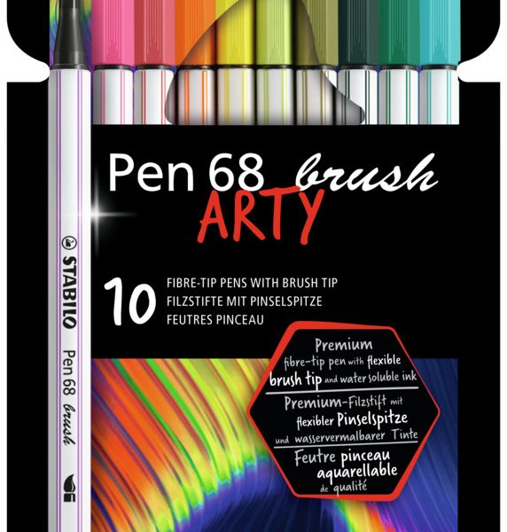 STABILO Fasermaler Pen 68 Brush 568/10-21-20 10 Stück ass.