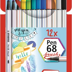 STABILO Fasermaler Pen 68 Brush 568/12-21 ass. 12 Stück