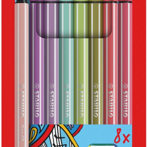 STABILO Fasermaler Pen 68 1.1mm 68/8-02 ass. 8 Stück
