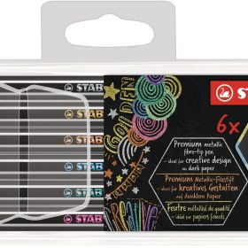 STABILO Fasermaler Pen 68 1mm 6806/8-11-01 metallic ass. 6 Stück