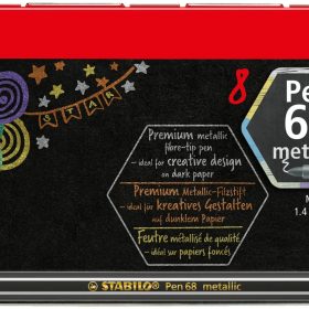 STABILO Fasermaler Pen 68 6808/8-31 metallic ass. 8 Stück