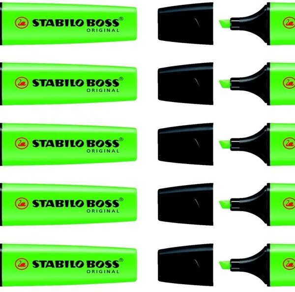 STABILO Boss Marker Original 2-5mm 70/33-10 grün 10 Stück