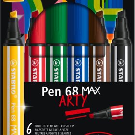 STABILO Fasermaler Pen 68 MAX Arty 768/06-21 ass. 6 Stück