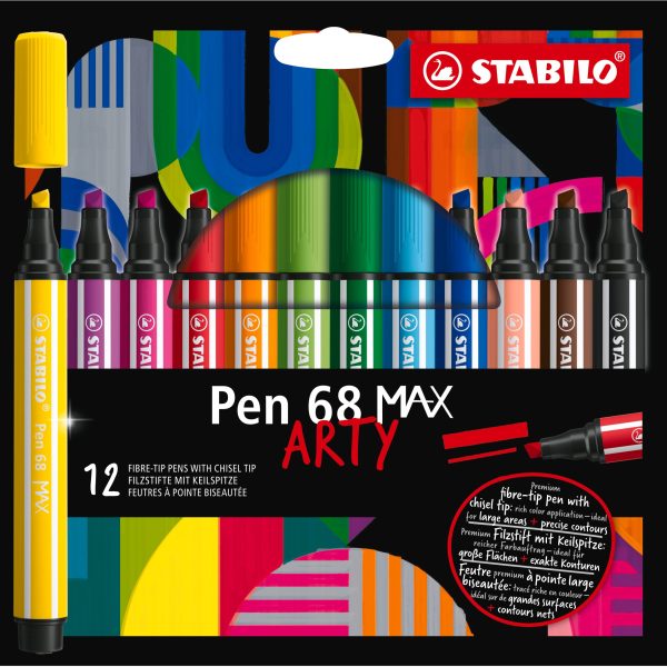 STABILO Fasermaler Pen 68 MAX Arty 768/12-21 ass. 12 Stück