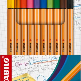 STABILO Fineliner Point 88 0.4mm 88/10 10 Farben ass.