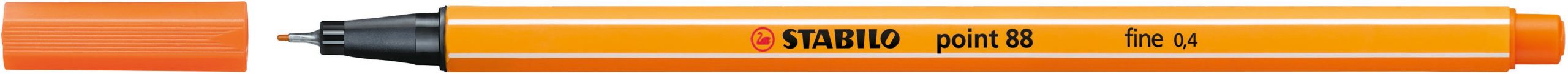 STABILO-88-30-4006381493123 STABILO Fineliner Point 88 0.4mm 88/30 gelbrot – Bild 1