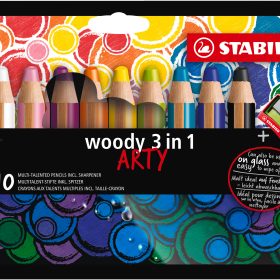 STABILO Farbstifte woody 3in1 880/10-1-20 ARTY 10 Stück