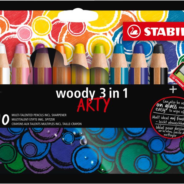 STABILO Farbstifte woody 3in1 880/10-1-20 ARTY 10 Stück