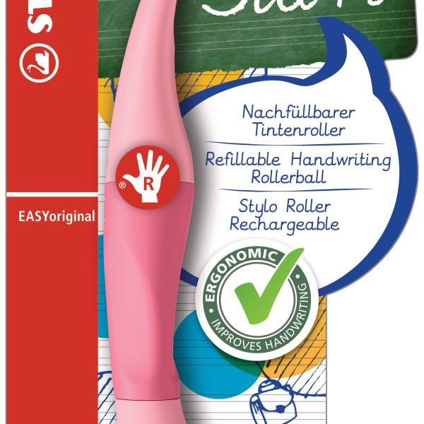STABILO Tintenroller Easy Original B-58459-5 pastell pink, Rechtshänder