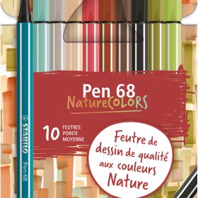 STABILO Fasermaler Pen 68 1mm F59627 Nature Colors 10 Stück