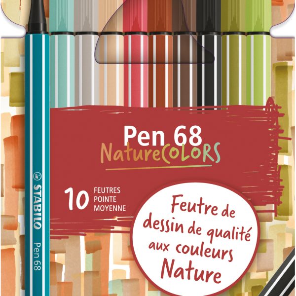 STABILO Fasermaler Pen 68 1mm F59627 Nature Colors 10 Stück