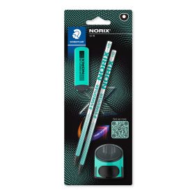 STAEDTLER Bleistift NORIX HB 181SBK2-3 inkl. Spitzer,Radierer 2 Stück