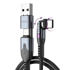 STATIK PowerPivot Pro Nylon Braided PUP-0455-10FT-CC USB-C to C, 3m 100W Black