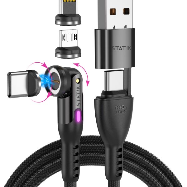 STATIK Statik 360 Pro, Uni.Mag. Tip PUP-0520-10FT Cable, 3m, 100W Black